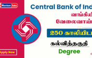 Central Bank of India Recruitment 2023 – 250 Executive Post | Apply Online