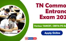 TN Common Entrance Exam 2023 – Various TANCET, CEETA PG Exam | Apply Online