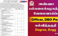 Anna University Recruitment 2024: Check Eligibility Criteria for Various DEO, IT/GIS Officer Posts
